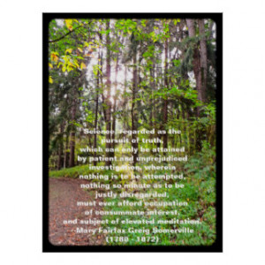 Girl Power Forest Light Mary Sommerville Quote Poster