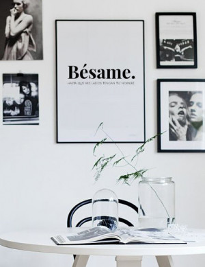 quote, love print, wall decor, spanish decor, kiss me, love art, love ...