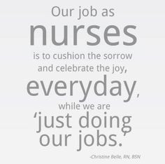 Being a nurse