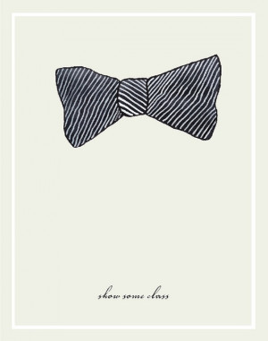 Show Some Class Sartorial Humor Quote Art by wellsillustration, $16.00