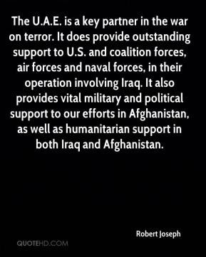 support to U.S. and coalition forces, air forces and naval forces ...