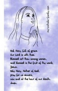 ... Hail Mary, Full, Thy Womb, Holy Mary, Comforters Prayer, Blessed Art