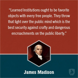 James Madison Education Quote