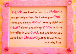 Friends are Hard to Find ~ Friendship Quote