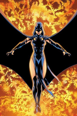 , Raven can take the form of either her human figure or a giant raven ...