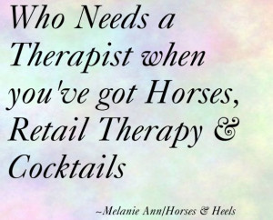 Retail therapy quote by Horses & Heels