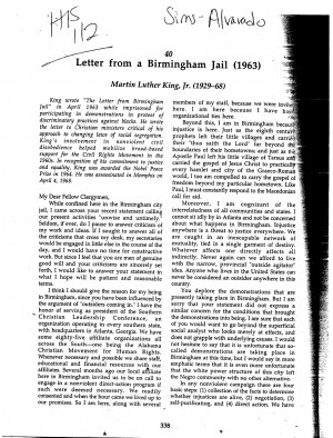 Letter From Birmingham Jail Quotes Letter from a birmingham jail