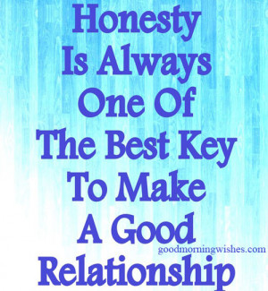 Quotes : Honesty is always one of the best key to make a good ...