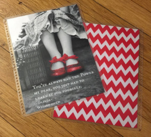 Erin Condren Planner Red Slipper Quote Front & Back Cover Set