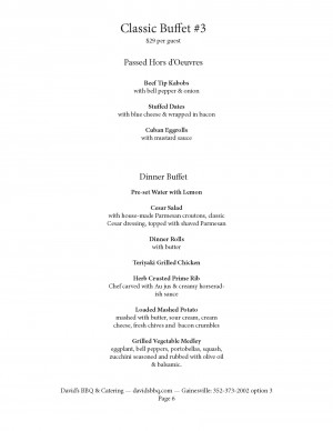 This Is The 6th Page Of Our Wedding Menu