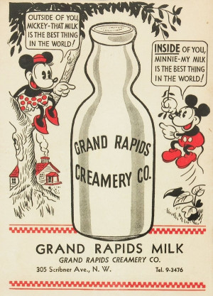 Ad Fridays: Vintage Mickey Mouse milk innuendo