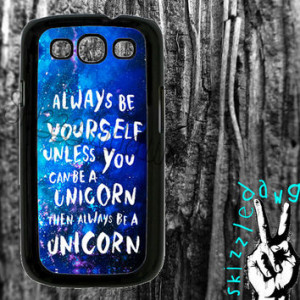 Galaxy Space Unicorn Quote Samsung Galaxy S3 Cell Phone Case Cover ...