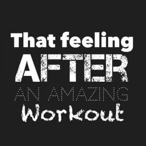 That feeling after an amazing workout