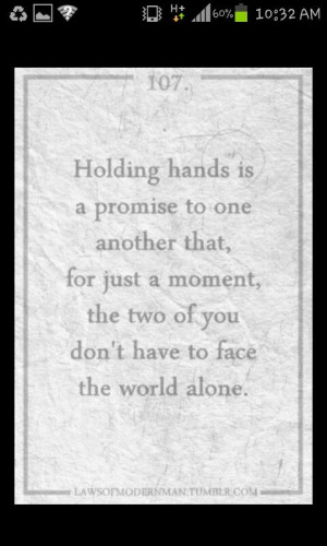 The meaning behind Holding hands.. nawww