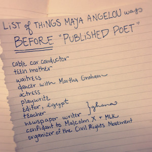 list of things Maya Angelou was before 