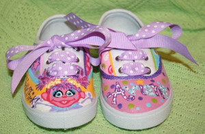 Girl's Custom Painted Tennis Shoes ABBY CADABBY Inspired any size