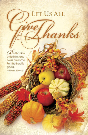 Be Thankful (Psalm 100:4-5) - Regular Size Bulletin 50-pak - Regular ...