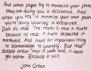 John Green. from TFIOS.