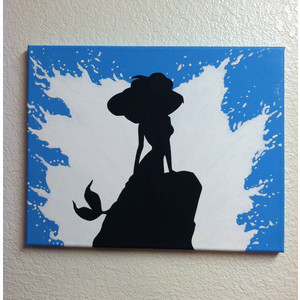Disney Silhouette Painting - The Little Mermaid, Part of Your World ...