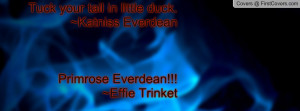 Tuck your tail in little duck.~Katniss EverdeanPrimrose Everdean ...