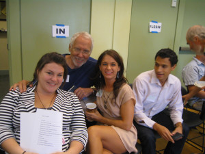Peter Block with new friends Jillian Hacker, Kim Popa, Max Raphael ...