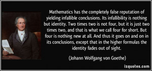 Mathematics has the completely false reputation of yielding infallible ...