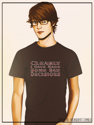 Simon and his famous t-shirts - 
