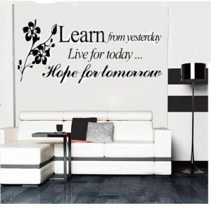 ... Yesterday Family Love Art Wall Quotes / Wall Stickers/ Wall Decals