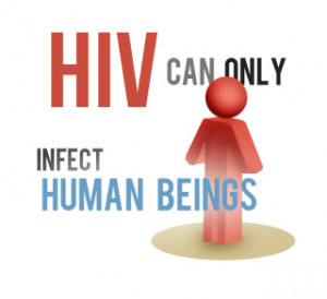 HIV can only infect human beings