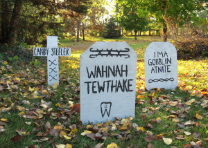 Weekend Project: Easy, Funny Halloween Tombstones