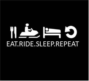 Snowmobile party sign