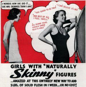Seventy years ago women worried about being too skinny
