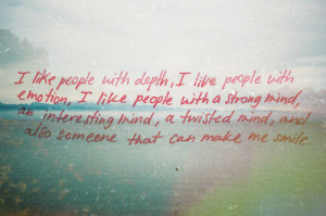 Like People with depth ~ Emotion Quote