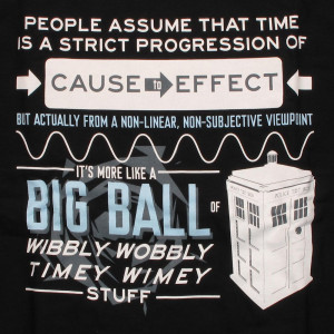 Doctor Who Wibbly Wobbly Quote Sweatshirt