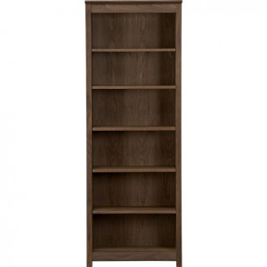 walnut bookshelves