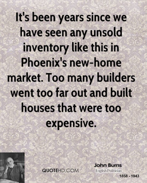 It's been years since we have seen any unsold inventory like this in ...