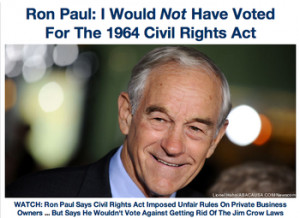 Is Tea Party Candidate Ron Paul A White Supremacist ?