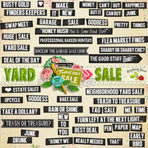 of yard sale quotes and wordarts designed to coordinate with the YARD ...