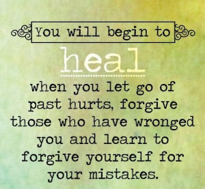 You gotta let go to heal