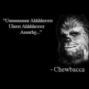 Chewbacca quote...