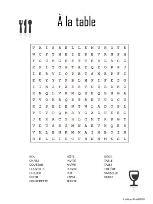 French Vocabulary Word Search