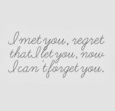 ... that I let you, now I can't forget you. #Relationships #Regret #Quotes