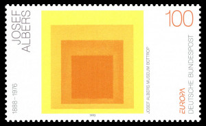 German stamp of Josef Albers’ work, via Wikimedia Commons: http ...