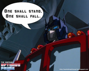 Download a Quotable Optimus Prime wallpaper.
