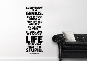 Home / Wall Stickers / Quotes / Albert Einstein Everybody Is A Genius