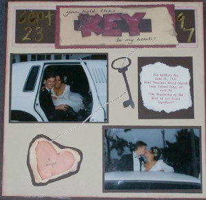 Wedding Scrapbook Pages - Layout 22