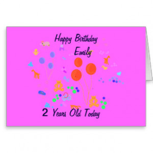 Happy Birthday 2 year old Greeting Cards