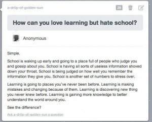 This is why I hate school.