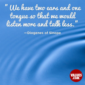 An inspiring quote about #listening from www.values.com #dailyquote # ...