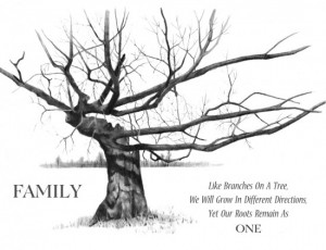 Gnarly Tree With Quote About Family